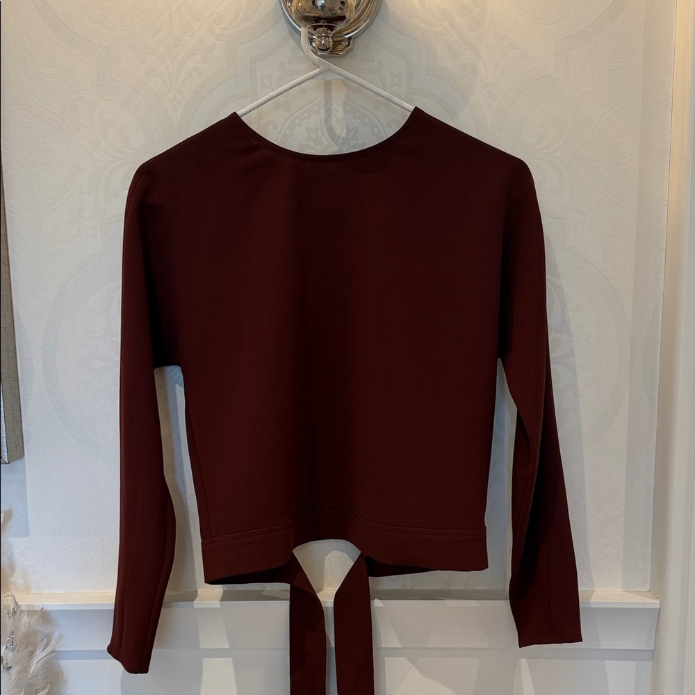 Wilfred Deep Burgundy Long Sleeve Top